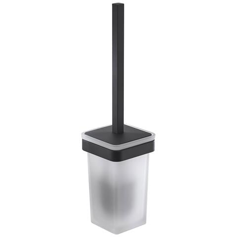 Scopino Wc Con Ciuffo In Setole Da Muro In Ottone E Cromall A810 Serie Samoa Nero Matt - Foto 1
