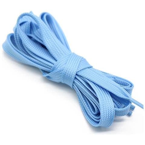 Lacci Piatti Fluorescenti Blu Da 120 Cm Per 6-7 Paia Di Fori - Poliestere Blue - Foto 1