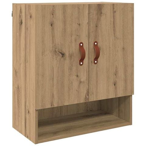 Armadietto a muro rovere artigianale 60 x 31 x 70 cm - Foto 1