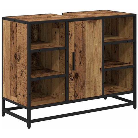 Armadio per Lavabo da Bagno Legno vecchio 80 x 33 x 60 cm - Foto 1