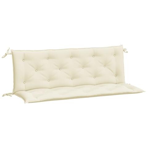 Cuscini Panca Giardino 2pz Bianco Crema 150x50x7 Tessuto Oxford - Foto 1