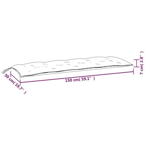 Cuscini Panca Giardino 2pz Bianco Crema 150x50x7 Tessuto Oxford - Foto 9
