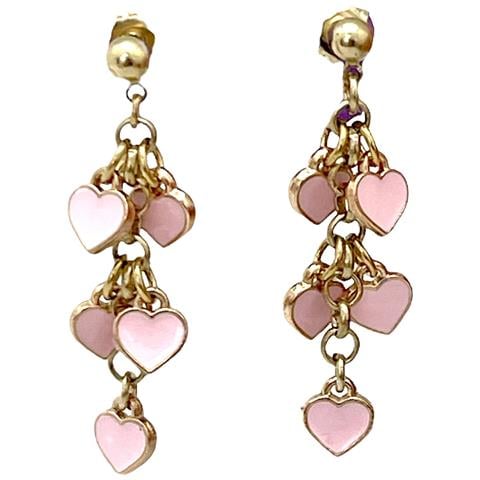 Ciondolo A Cascata Con Cuori In Oro Rosa - Foto 1