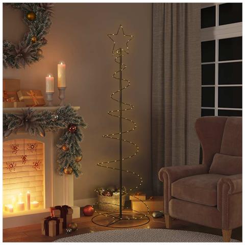 Albero di Natale a LED 120 LED Bianco Caldo 180 cm - Foto 2