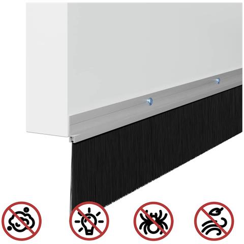 Spazzole per porte a vite 2 pcs Argento 100 cm - Foto 9