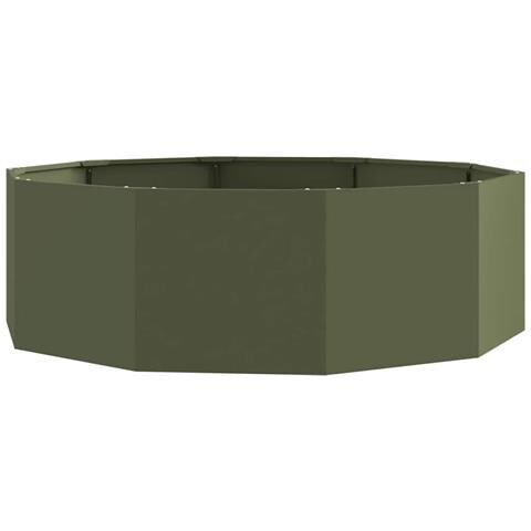 Fioriera Verde oliva 120 x 120 x 35 cm Acciaio - Foto 1