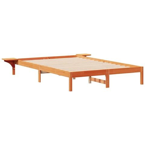 Letto con Tavolini Laterali Marrone cerato 140 x 210 cm - Foto 1