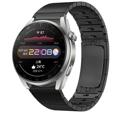 Cinturino Per Orologio A Sgancio Rapido In Acciaio Inossidabile Nero Per Huawei Gt3/gt2 Pro 46 Mm - Foto 1