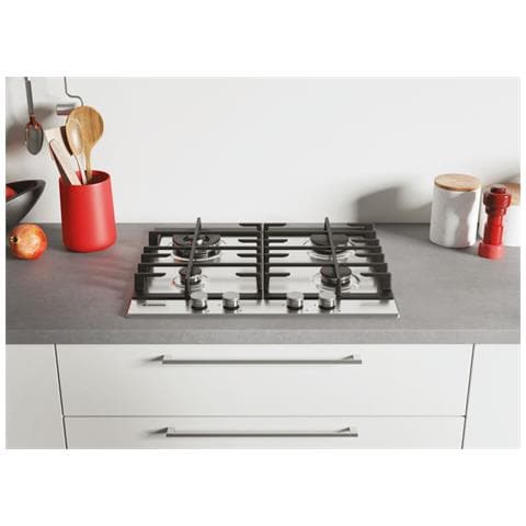H-HOB 500 GAS HHG6BR4WSX Acciaio inox Da incasso 59.5 cm 4 Fornello (i) - Foto 2