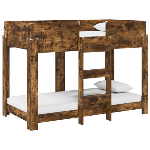 Letto a Castello per Bambini Rovere fumé 80 x 160 cm - Foto 1