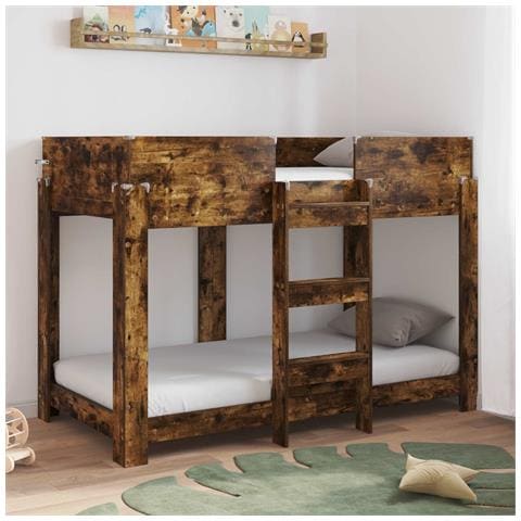 Letto a Castello per Bambini Rovere fumé 80 x 160 cm - Foto 2