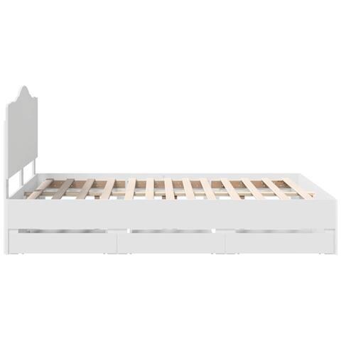Struttura del letto Bianco 150 x 200 cm Legno Ingegnerizzato - Foto 9