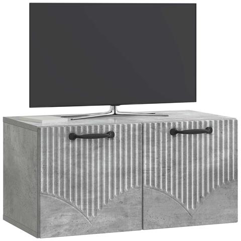 Mobile Porta TV da Muro Grigio Cemento 59,5 x 31 x 30 cm - Foto 2