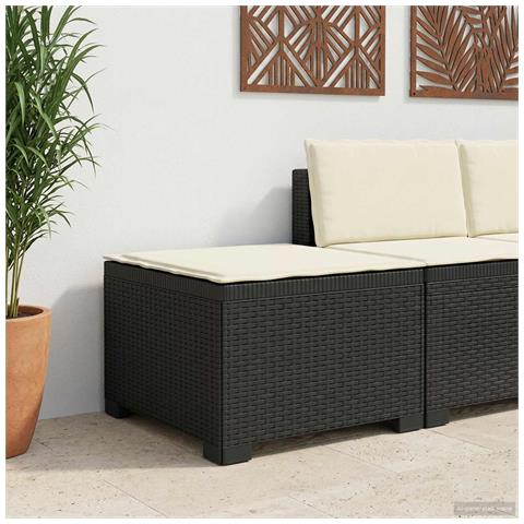 Divano da Giardino a 1 Posto con Cuscino Aspetto Rattan PP - Foto 2