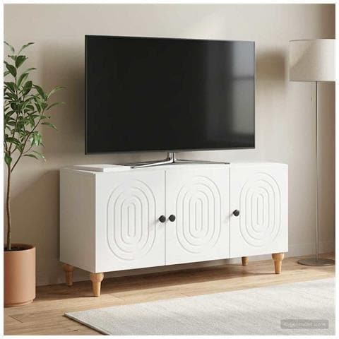 Mobile TV Bianco 99 x 34,5 x 50 cm Legno ingegnerizzato - Foto 2