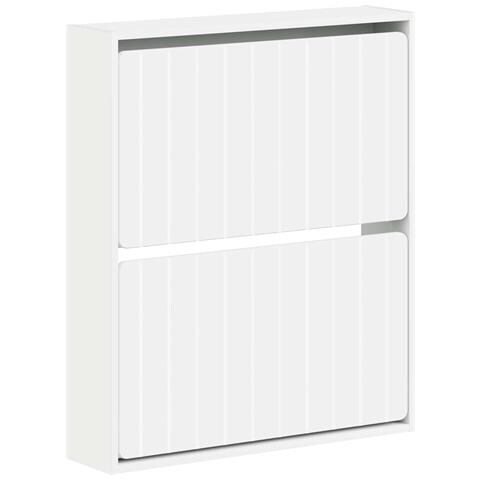 Mobiletto per Scarpe da Muro ZWOLLE 71 x 17 x 86 cm Bianco - Foto 1