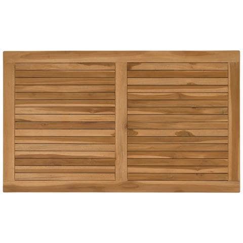 Piano del tavolo Rettangolare Legno di teak solido Naturale - Foto 1