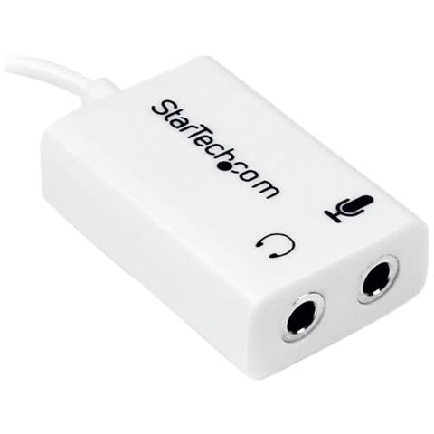 Adattatore auricolare / cuffie da 4 posizioni da 3,5 mm a 2 da 3 posizioni da 3,5 mm M / F - bianco - Foto 5