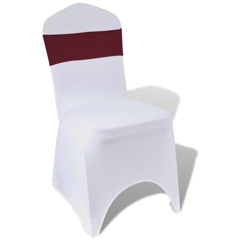 Fascia Elasticizzata Bordò Decorativa Sedia Con Fibbia Diamante 25 Pz - Foto 4