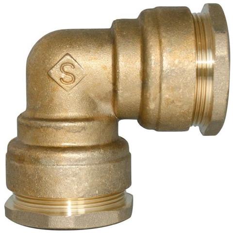  raccordi Ottone Tubo Pe - a Gomito In Ottone 90 ° Per Tubo Pe Ø32 - Foto 1
