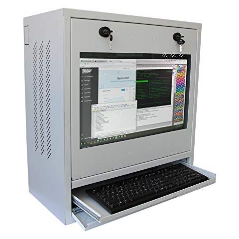 ICRLIM10 - Armadio di sicurezza per PC, monitor LCD e tastiera Grigio - Foto 1