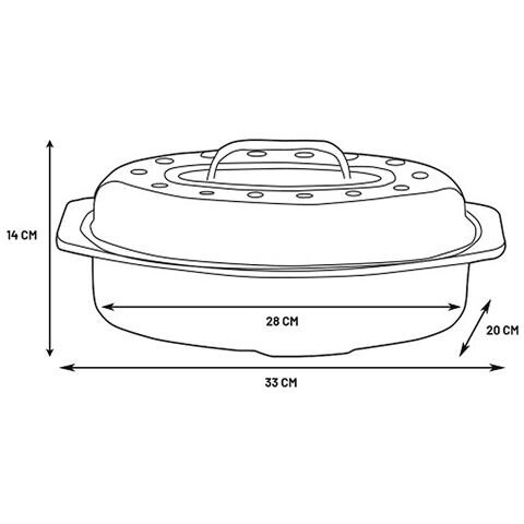 6106 - Rostiera / cocotte Da Forno In Acciaio Al Carbonio, 33 X 20 Cm - Foto 5