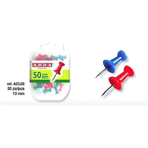 Confezione 50 Spilli Cartografici A Clessidra In Colorazioni Assortite - Foto 1