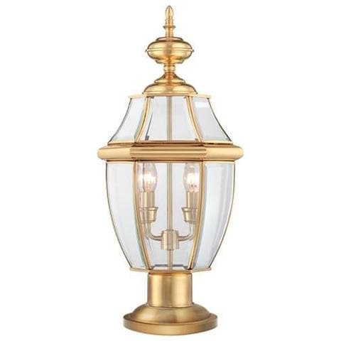 Lampada A Piantana Da Esterno A 2 Luci Ottone Lucido Ip44, E14 - Foto 1