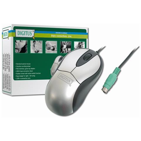 Mouse 3 button scrolling, optical 800dpi, USB+PS / 2, USB+PS / 2, Ottico, 800 DPI, 1,8m - Foto 2
