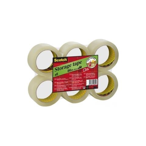 Nastro da imballaggio Scotch - 50 mm Larghezza x 66 m Lunghezza - Acrylate, Polipropilene - Senza solventi, Durevole, Senza solventi - Trasparente - Foto 1