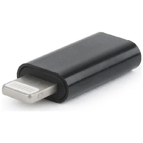 USB Type-C adapter (CF / 8pin M), Black - Foto 1