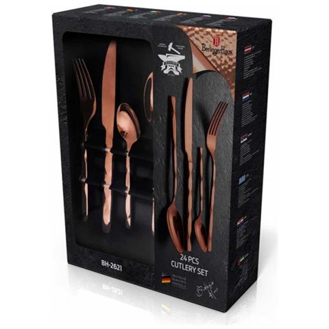 Bh-2621 Set Di Posate In Oro Rosa Da 24 Pezzi - Foto 6