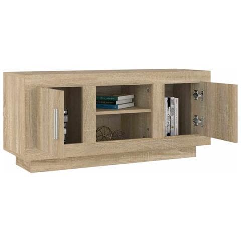 Mobile Porta Tv Rovere Sonoma 102x35x45 Cm In Legno Multistrato - Foto 7