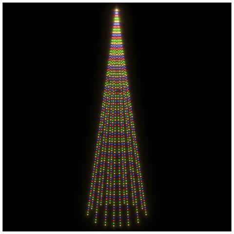 Albero Di Natale Pennone Colorato 1134 Led 800 Cm - Foto 2