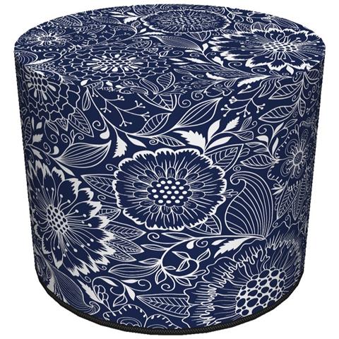 Pouf Granada, 40x40x40, Blu, Tessuto - Foto 1