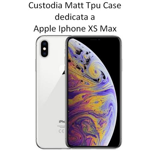 Matt Custodia Tpu Silicone Cover Case Per Apple Iphone Xs Max Black - Foto 2
