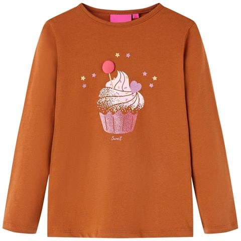 Maglietta Da Bambina A Maniche Lunghe Cognac 104 - Foto 1