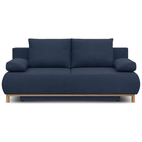 Panca Trasformabile A 3 Posti Mika - Tessuto Blu Scuro - Contenitore - 192 X 84 X 93 Cm - Foto 1