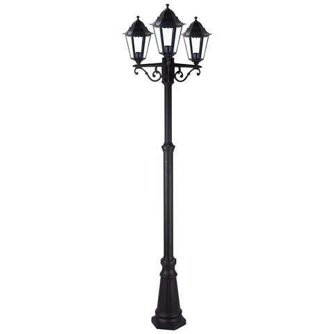 Lampione Minerva 3 Luci Su Palo In Alluminio Pressofuso Altezza 208 Cm - Foto 1