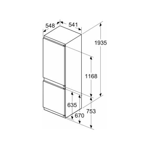Frigorifero Combinato da Incasso KI96NVFD0 Total No Frost autoAirFlow Classe D Capacità Netta 290 Litri - Foto 9