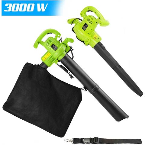 Aspiratore per foglie Trituratore e Soffiatore Elettrico 3000W Aspirafoglie 3in1 - Foto 1