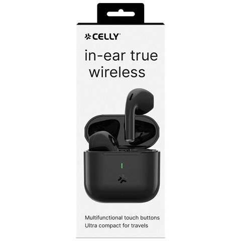 Celly COMPACTBK cuffia e auricolare Cuffie Wireless In-ear Musica e Chiamate USB tipo-C Nero - Foto 5