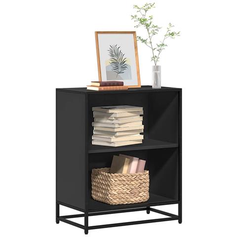 Libreria Nera 60x35x76 Cm In Legno Multistrato - Foto 1