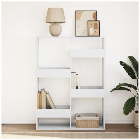 Libreria Bianca 100x33x135 Cm In Legno Multistrato - Foto 3