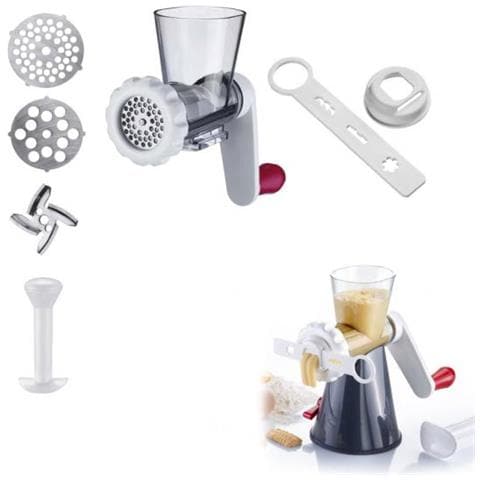 Frecher Fritz Tritacarne Rosso, Stainless Steel, Bianco - Foto 3