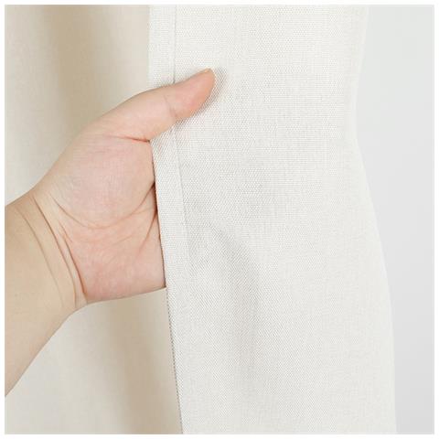 Tenda Doccia In Lino Naturale - Pannello Per Tenda Da Bagno Impermeabile Con Ganci E - Foto 2