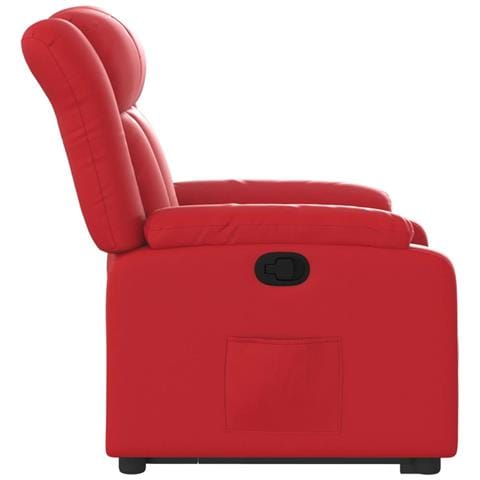 Poltrona Alzapersona Reclinabile Rosso in Similpelle - Foto 9
