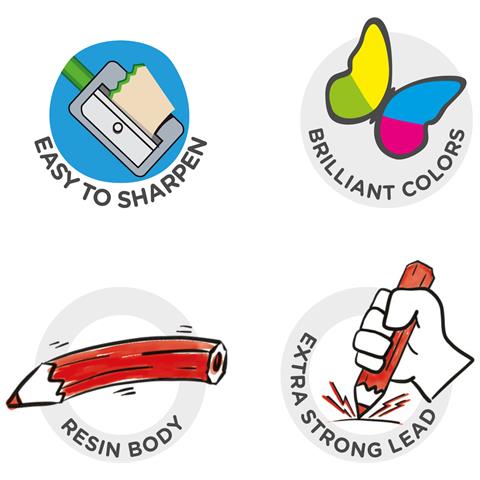 Matite Colorate in Resina Triangolari Maxi TITA 12 pz - Foto 4