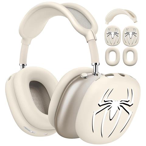 Custodia Protettiva A Tema Spider Compatibile Con Airpods Max 1/2 Generazione - Set Da 3 Pezzi White - Foto 1