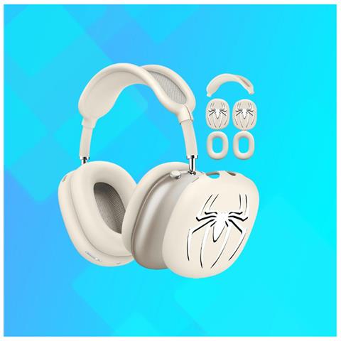 Custodia Protettiva A Tema Spider Compatibile Con Airpods Max 1/2 Generazione - Set Da 3 Pezzi White - Foto 4